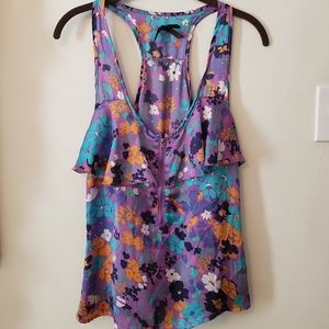 Purple floral tank top 💜